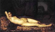 unknow artist Nude Girl on a Panther Skin Sweden oil painting reproduction
